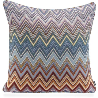 Dekokissen H.O.C.K. "Rebelle", bunt (lila, blau, orange, gemustert), B:60cm H:10cm L:60cm, Baumwolle, Polyester, Dekokissen_Sitzkissen_Kissenhüllen, Dekokissen, mit Zickzack-Muster, Topseller