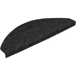 vidaXL Stufenmatten 15 STK., Treppenmatten für Treppenstufen, Treppenteppich Selbstklebend, Treppenstufenmatte Treppenschutz, 56x17x3cm Schwarz