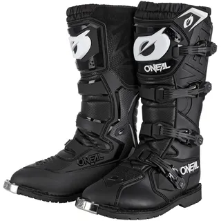 O'NEAL | Motocross-Stiefel | Enduro Motorrad | Komfort durch Air-Mesh-Innenleben, vier Verschlussschnallen, hochwertiges Synthetik-Material | Boots Rider Pro | Erwachsene | Schwarz | Größe 44