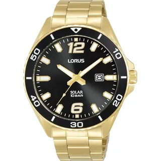 LORUS Herren Analog Quarz Uhr mit Edelstahl Armband,Gold