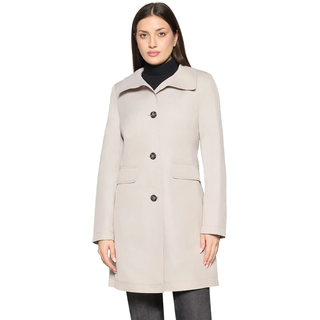 Sommerjacke GIL BRET "Sommermantel mit Stehkragen", Damen, Gr. 42, grau (hellgrau), Obermaterial: 58% Baumwolle CO. 42% Polyester PES., Jacken Sommerjacke
