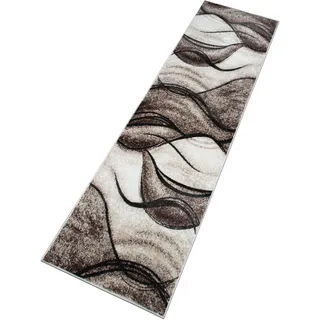 MY HOME Läufer »Tritom« rechteckig 9 mm Höhe mit besonders weichem Flor, Kurzflor, modernes Wellen Muster my home B : 80 cm 1 Stk.