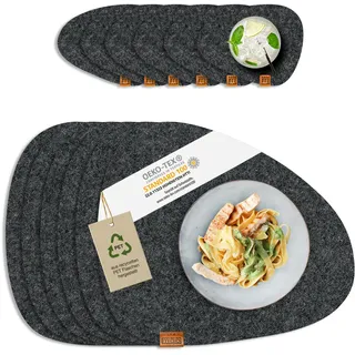 MIQIO Platzset Stone, waschbar, aus Filz, anthrazit, 40 x 32 cm