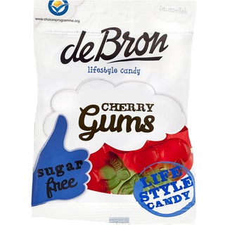 90g De Bron lifestyle Candy Cherry Gums Kischen Low Carb kalorienarm zuckerfrei