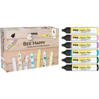 Kreul Candle Pen 6 St. 29 ml Gelb/Grün/Lila/Rosa/Schwarz