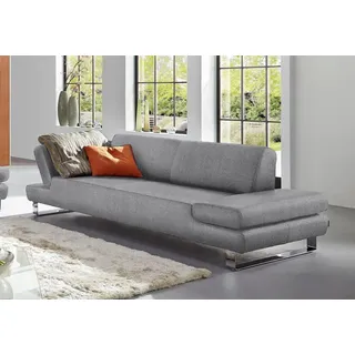 W.Schillig Couch Leder 3-Sitzer Grau