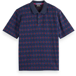 Scotch & Soda 178515 Kurzarm-poloshirt - Ink Blue Jacquard - 2XL
