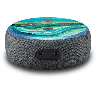 2er Set Aufkleber Marmor Türkis passend für Alexa Echo Dot Gen.3 Assist R137-25