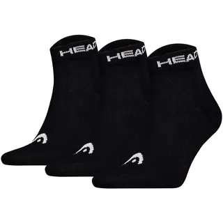 Head Socken Elements All Sport Quarter 3P Schwarz 39-42