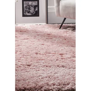 SAFAVIEH Zottelig Teppich für Wohnzimmer, Esszimmer, Schlafzimmer - Polar Shag Collection, Kurzer Flor, Hell-Pink, 91 X 152 cm