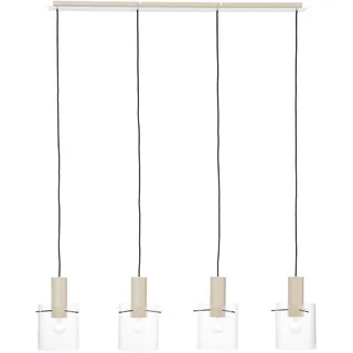 Dieter Knoll Hängeleuchte , Beige, Transparent , Metall, Glas , 18x150x123 cm , höhenverstellbar , Lampen & Leuchten, Innenbeleuchtung, Hängeleuchten, Pendelleuchten