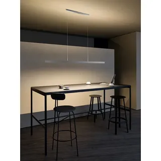 LED-Deckenleuchte GL 6 Pendelleuchte Gera-Leuchten silber, Designer Thomas Ritt, 4x90x1 cm