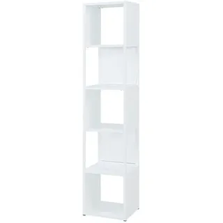[en.casa] Standregal Finspång , Metall , 5 Fächer , 38x185x38 cm , Wohnzimmer, Regale, Bücherregale