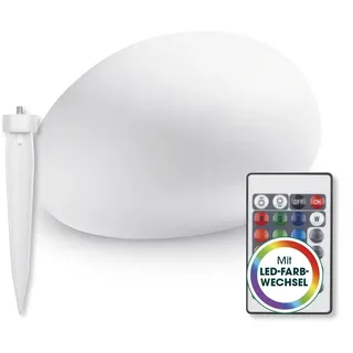 EasyMaxx Solarleuchte Stein IP67 kabellos inkl. LED Beleuchtung