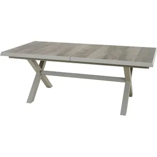 Siena Garden Gartentisch ausziehbar Keramik Washed Grey 100 cm x 200 cm