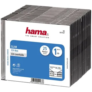 Hama CD/DVD/Blu-Ray Leerhülle schwarz (Packung mit 25)