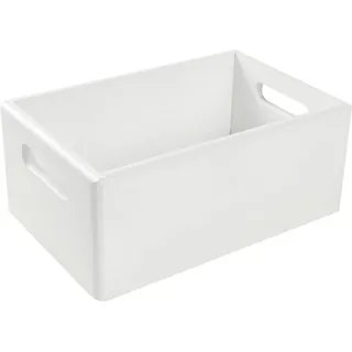 Creative Deco Weiße Holzkiste Obstkiste Korb | 30x20x13cm (+/-1cm) | mit Griffen | ohne Deckel | Hölzernen Kasten Holzbox Kiste Weihnachten | Für Dokumente Wertsachen Spielzeuge Werkzeuge