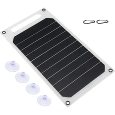 DEWIN Solarpanel, 10W Solar Panel Tragbares Outdoor IP64 Wasserdichtes Solarpanel Mobiles Ladegerät 5V USB-Ausgang für Camping