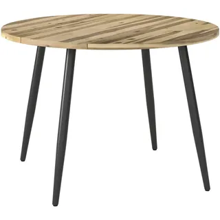 Ambia Garden Gartentisch , Akaziefarben , Holz, Metall , Akazie , vollmassiv , rund , 120x120x76 cm , FSC 100% , wetterfest , Holzmöbel, Holztische, Gartentische Holz