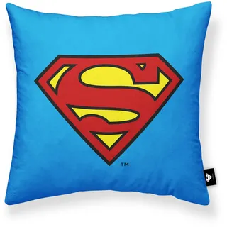 BL BELUM BELUM Kissenbezug aus 100% Baumwolle Superman A 45 x 45 cm, weicher Kissenbezug, Verschiedene Größen, Kissenbezug, Mehrfarbig,