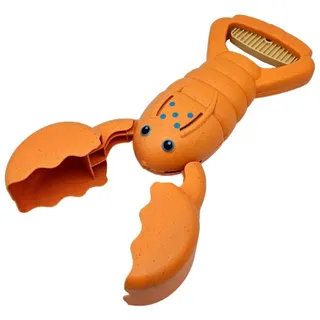alldoro 63172 Sandgreifer Hummer orange, Robustes eco Sandspielzeug für Kinder, Sandkasten-Krabbe, leicht & einhändig bedienbar, 34 cm