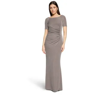 Vera Mont Abendkleid Glitzer-Look Taupe/Silver 40