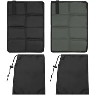 2 Stück Sitzkissen Outdoor, 45 x 35 cm Thermo Sitzkissen Faltbar mit Aufbewahrungstasche, Outdoor Sitzunterlage Wetterfest für Wandern, Picknick, Stadion und Unterwegs
