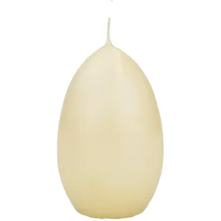 INNA-Glas Osterei Kerze LEONITA, creme, 12cm, 8cm, 40h - Made in Germany | Deko Kerzen