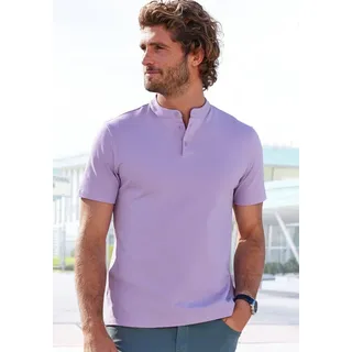 John Devin Poloshirt »mit Stehkragen, «, Regular-Fit, aus Baumwoll-Piqué John Devin lila