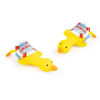 TRENDHAUS 958488 - Antistress Soforthilfe Ente, 2 Stück je ca. 16 x 7,5 x 4,3 cm, Squishy in Enten-Form, Stressbälle für Kinder und Erwachsene