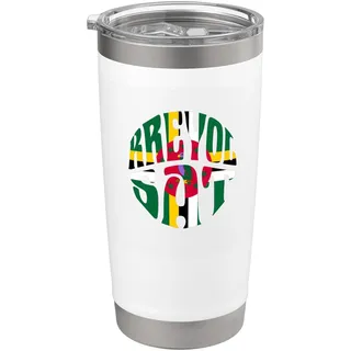 Flagge Dominica XXL Doppelwandiger Edelstahl-Thermobecher