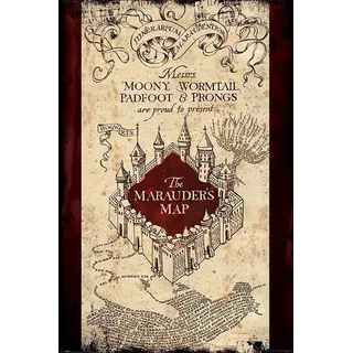 empireposter Harry Potter - The Marauders Map - Film Fantasy Familie Kino Poster Druck - Grösse 61x91,5 cm