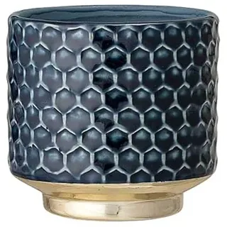 Nordring Retro Übertopf Vintage Pflanztopf für Zimmerplanzen, Sukkulenten Blumentopf Goldy S (10 cm ø), petrol, Keramik