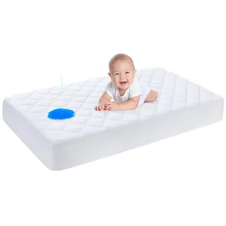 Yoofoss Matratzenschoner, wasserdicht, für Babys, 70 x 140 cm, Spannbetttuch, verstellbar, Matratzenschutz, abnehmbar, waschbar, für Wiege