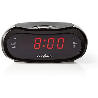 Nedis Digital-Wecker-Radio schwarz