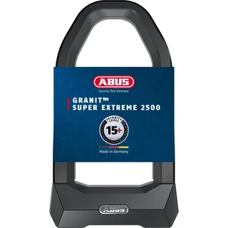 ABUS 2500/165HB230 Granit Super Extreme Schwarz Bügelschloss inkl. USH 2500 Halterung