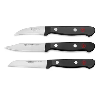 Wüsthof Gourmet Gemüsemessersatz 6 cm - 3-tlg. Schwarz/silber