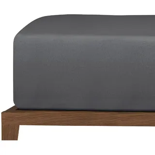 SCHIESSER Spannbettlaken Jersey 180 x 200 cm grau
