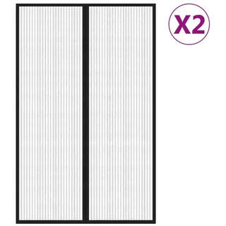 vidaXL Fliegengitter-Türvorhänge 220 x 130 cm Schwarz