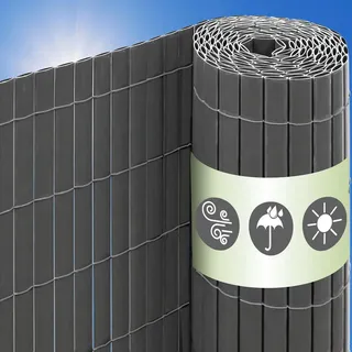 urfence Windschutz 90 x 600 cm grau PVC