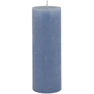 Chic Antique Macon rustikale Stumpenkerze Kerze Antik Altarkerzen 100% Paraffin Lange Brenndauer, H20/D7 cm Sky Blue