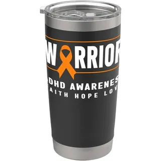 ADHS Awareness Warrior Shirt - Orange Ribbon ADHS Awareness Doppelwandiger Edelstahl-Thermobecher