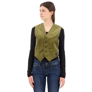 G-Star RAW Damen Cord Weste Sleeveless, Grün (Dark Olive D24208-D405-C744), M
