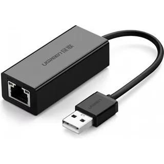 UGREEN USB-A 2.0 100 Mbps Ethernet black (CR110 20254)