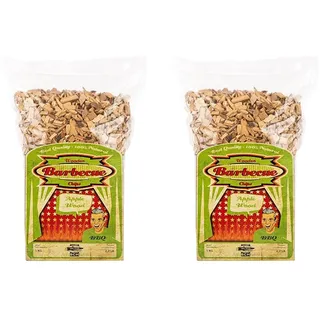 Axtschlag Räucherchips Apfel, 1000 Gramm sortenreine Räucherspäne für besondere Rauch- und Geschmackserlebnisse, für alle Grills & Smoker (Packung mit 2)