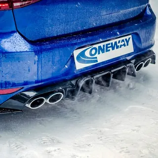 oneway auto accessories Oneway Heckdiffusor kompatibel mit Volkswagen Golf VII HB R 2013-2016 - Schwarz glänzend