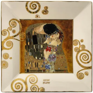 Goebel Gustav Klimt Dekoteller Schale DER Kuss 12x12cm Porzellan