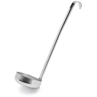 De Buyer - 3136.08 - Schöpflöffel pizza mit flachem boden aus edelstahl - Schöpflöffel pizza mit flachem boden l. stiel 28 cm (145 ml), Silber