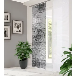 home in green Schiebegardine MANDOSA Paneelwagen 1 Stk. tlg. DIGITALBEDRUCKT, BAMBUSOPTIK RECYCELT, grau