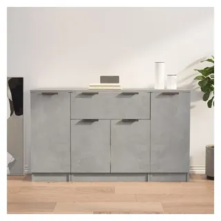 vidaXL Sideboards 3 Stk. Betongrau Holzwerkstoff